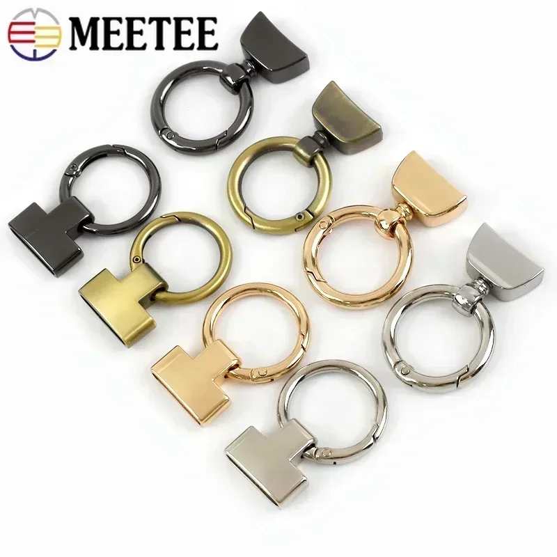 

20/25mm 5/10Pcs Metal Ring Buckle Bags Spring Clip Clasp Strap Stopper Keychain Decorative Connect Hook Buckles Sewing Accessory