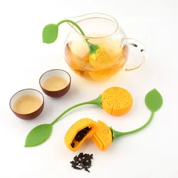 Loose Tea Leaf Strainer Silicone Tea Infuser Teapot Tool Teabag Kettle Ball Holder Herbal Spice Filter Tea Infuser Cha Hai