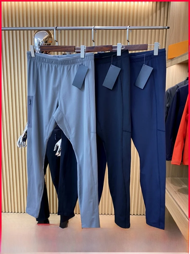 

Lightweight Qui-Dry Breathable Elastic Men's Slim Fit Fce Lined Sports Pants Autumn Winter Straight Leg Casual Trousers