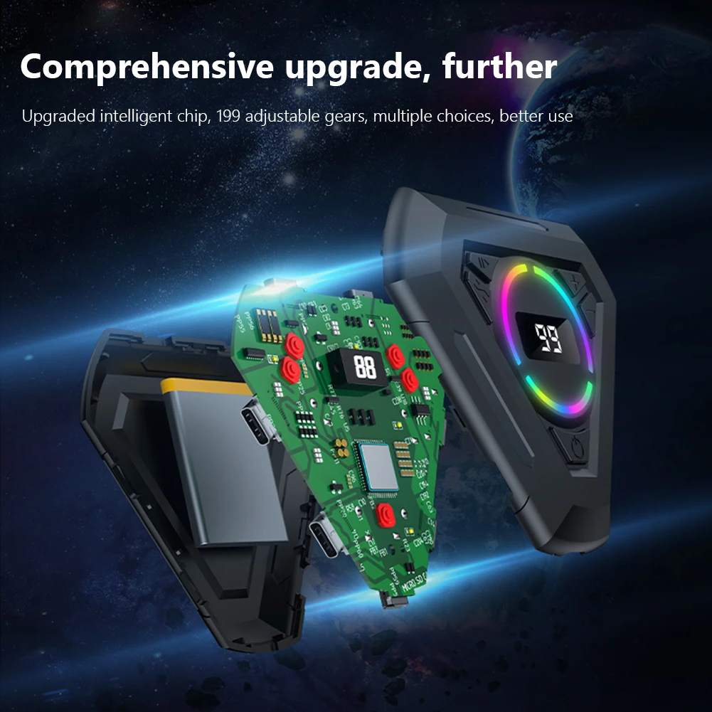 Simulador de clic de dedo Clickers de pantalla de velocidad ajustable con pantalla digital y luz RGB para juegos Compras Transmisiones en vivo