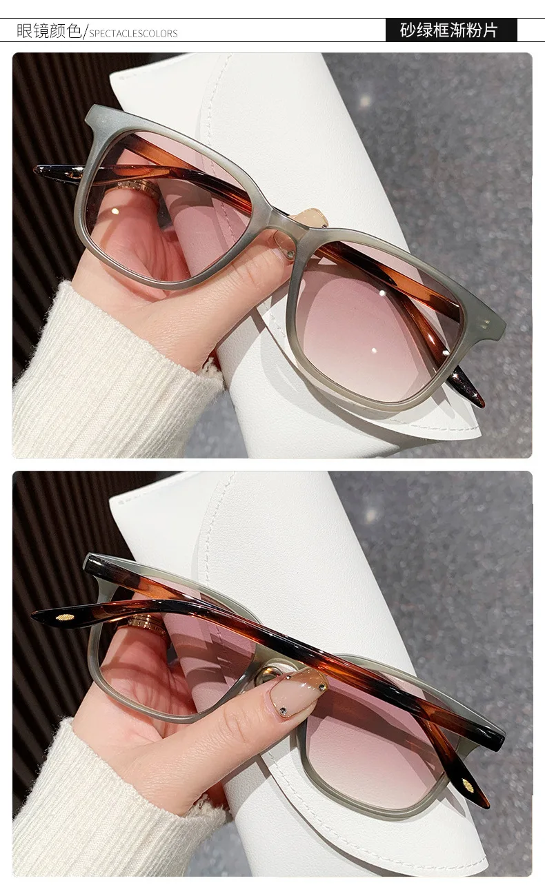 Neue Vintage Quadratische Sonnenbrille für Damen und Herren Luxusmarke Kleine Rechteckige Sonnenbrillen für Frauen Kleine Elliptische Brillen – Detail 10
