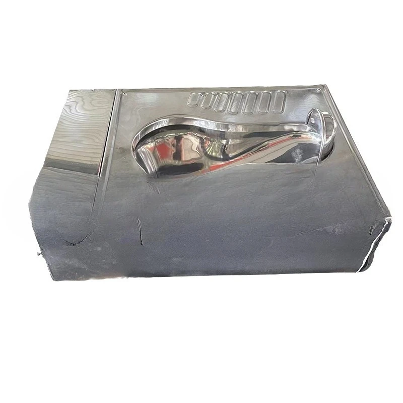 Degradable stainless steel automatic induction squatting toilet without water environmental protection