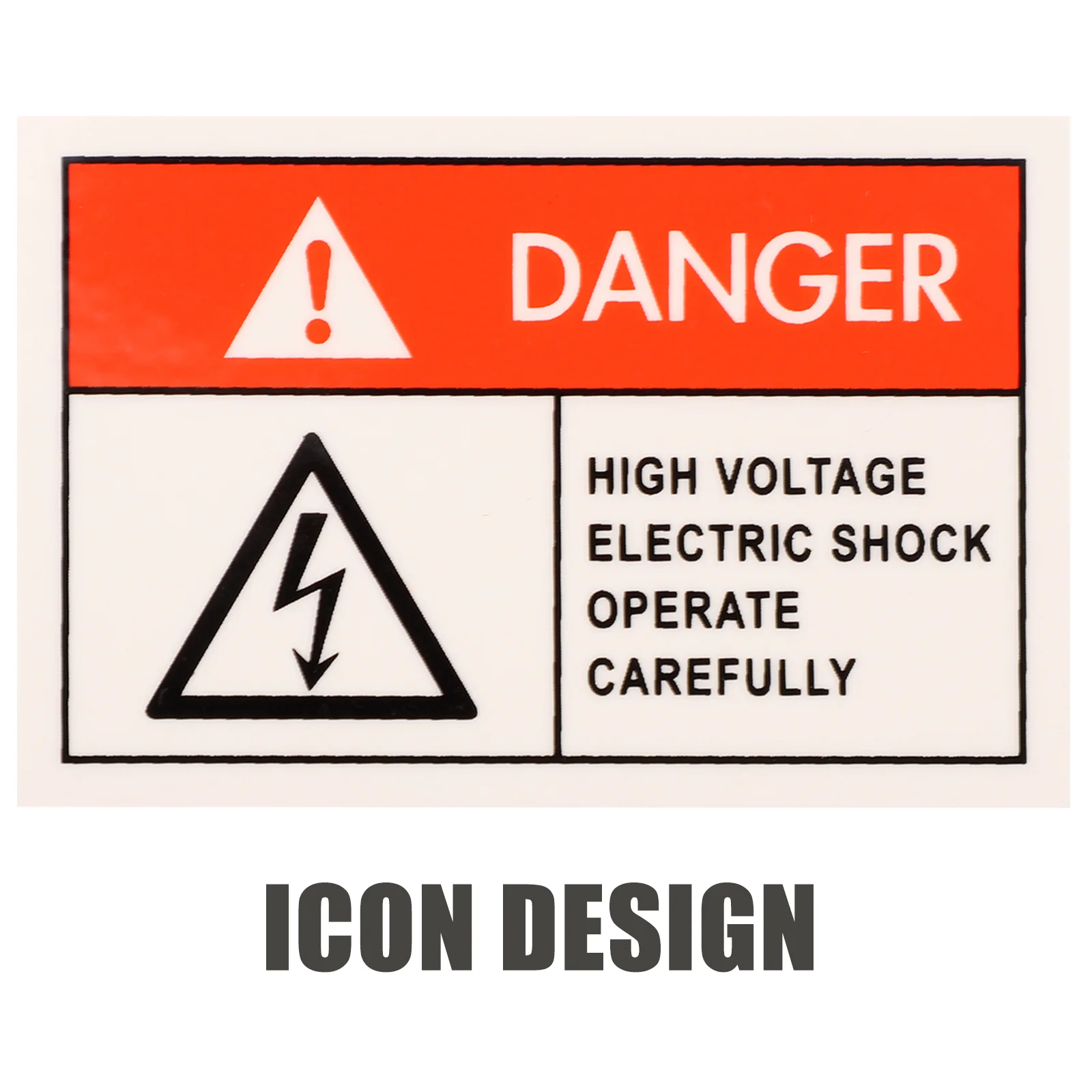 10 Pcs Safety Signs Adhesive Warning Labels Danger Electric Shock Sticker Emblems Red Fragile