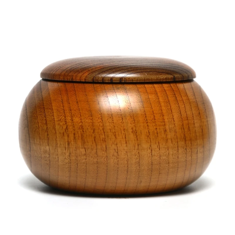 F92b Wooden Go Cans Stones Storage Bottle Go Game Game Chess Bowls with Lid Weiqi Box Storage for Case Go Game Chess Bowls