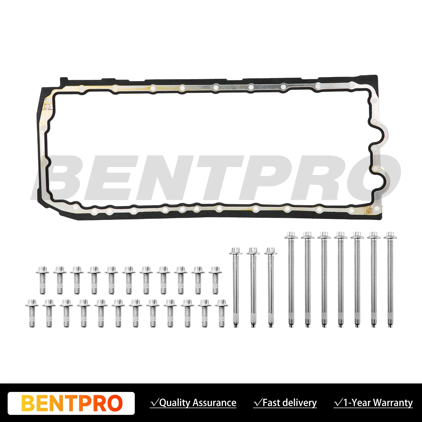

For BMW 335i 435i 535i N55 N54 Engine Oil Pan Gasket w/ Engine Oil Pan Bolt Set
