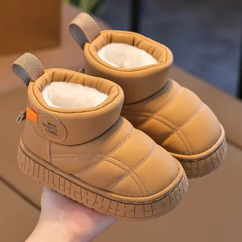 เด็กรองเท้าสบายๆใหม่ 2025 แฟชั่นเด็กรองเท้าบู๊ตหิมะเด็กรองเท้าวิ่งรองเท้าสั้นกีฬารองเท้าเด็กชายหญิงลื่นข้อเท้า BOOT