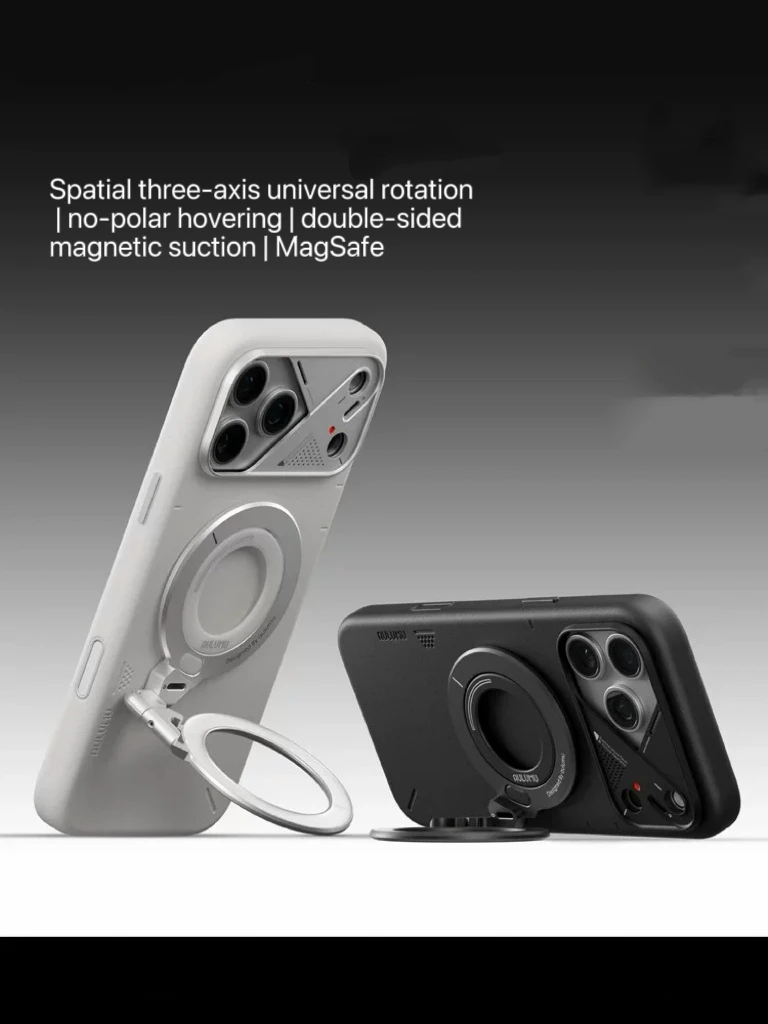 

Magsafe powerful double-sided magnetic suction mobile phone holder, universal rotation foldable finger ring buckle desktop