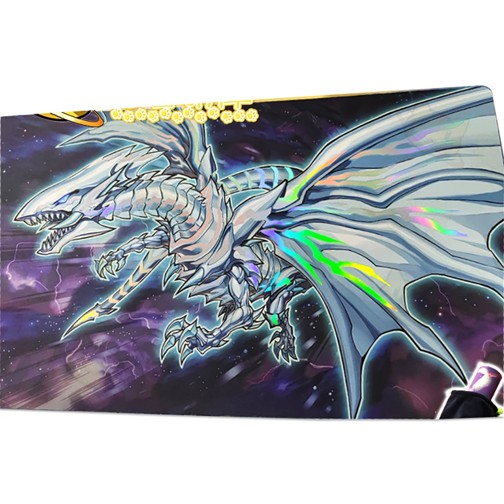 

2mm No-Stitched Edge YGO DIY Kurikara Divincarnate Foil Holographic Shinny Holo Playmat Yu-Gi-Oh Game MatPad Storage Bag