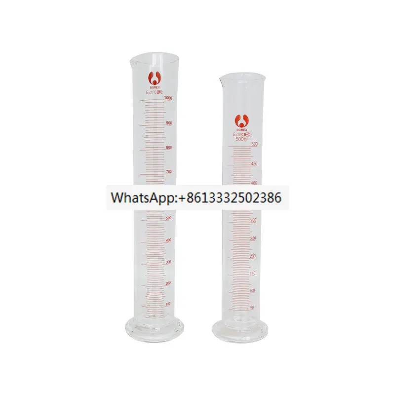 2pcs   Glass measuring cup/density gauge/cylinder measuring cup thermometer/gas station/oil depot/500ml-1000ml