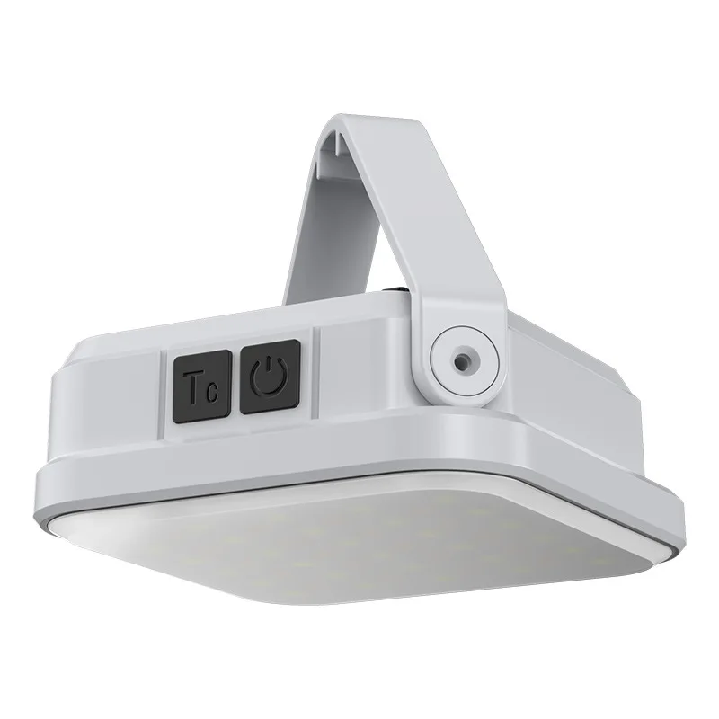 ソーラーキャンプライト USB ソーラー充電式ランプ キャンプ用ハンドル付きランプ LCD バッテリーディスプレイ付き 中庭 釣り 登山用