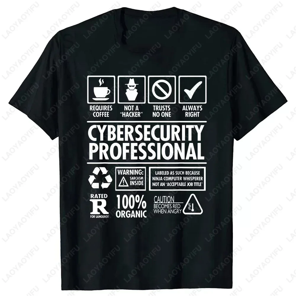 You Clicked The Link Funny Cybersecurity Programmer T Shirts Hacker Security Cyber Hack Summer Simple Classic Style Printed Tee