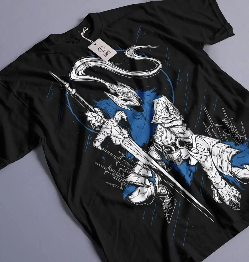 Футболка Artorias of the Abyss, футболка Dark Souls, Knight Artorias, одежда в стиле аниме Abyss, мужские топы, мужской топ в стиле манга