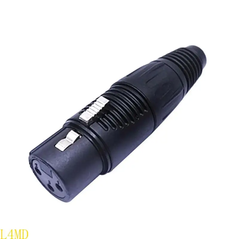 L4MD XLR Plug Connector 3 Pin Pin/Female Adapter for Audio Cable