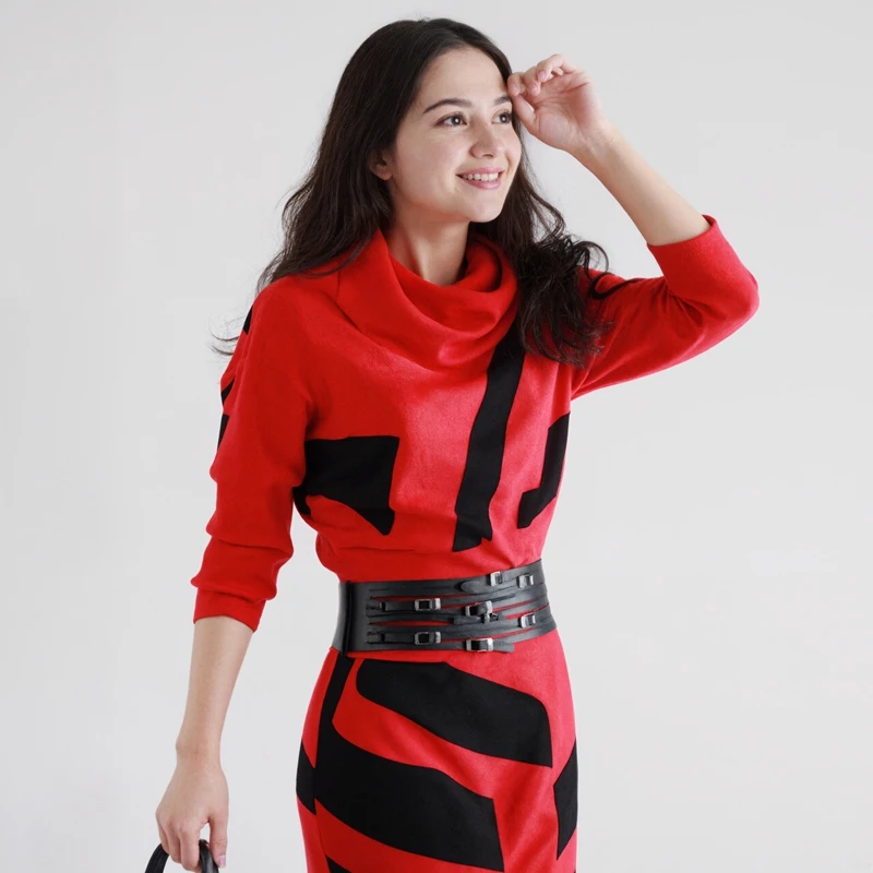 

Повседневная контрастная ночная рубашка для женщин, мини-юбка с длинными рукавами и высоким воротником, дизайн с цветными блоками, подходит для осенней пижамы и одежды для поездок на работу