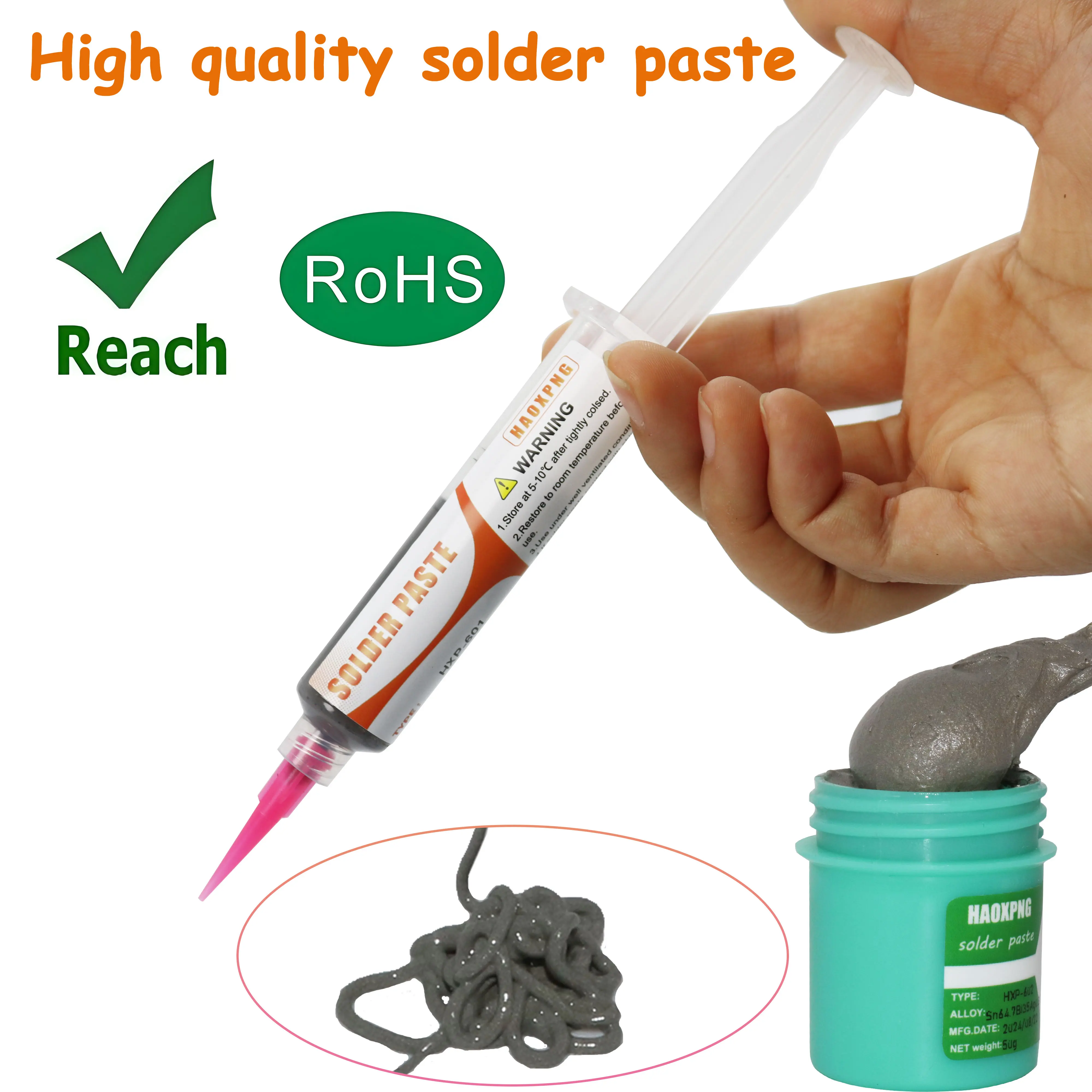Lead-free Solder Paste Low Temperature Flux For Soldering Led Sn42bi58 Smd Repair Tin Paste No-Clean No Rework