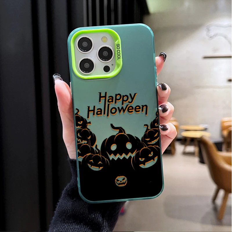 Чехол для телефона с тыквой на Хэллоуин для Samsung Galaxy A24 A33 A34 A14 A13 A23 A55 A15 A35 A25 A05 A05S 5G A54 A53 A32 A52 A52S