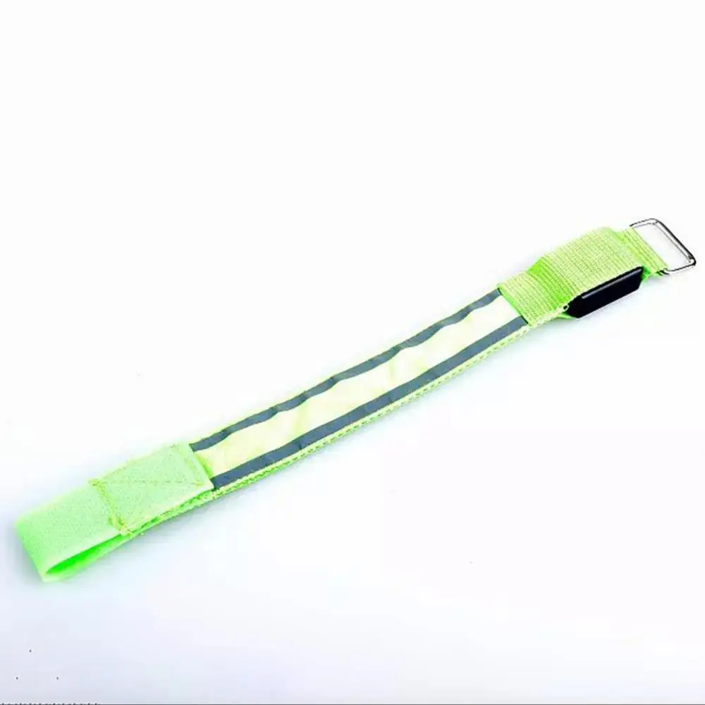 LED Night Running Armband Riding Arm Ring Luminous Double Reflective Strip Wrist Belt Light Outdoor Sport USB Rechargeable Belt