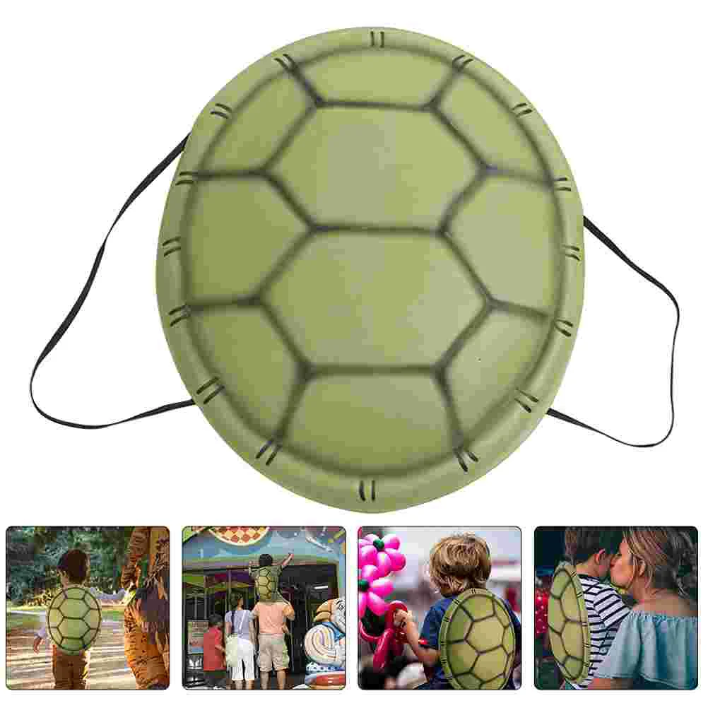 Simulated Turtle Shell Halloween Costume Accessory EVA Material Safe Comfortable Wear Elastic Belt Strong Suitable All Ages