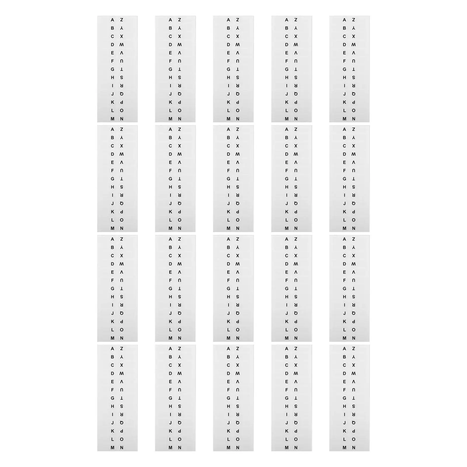 30Sheets Alphabet File Labels Self-Adhesive White Index Stickers Office Document Filing Notebook Classification