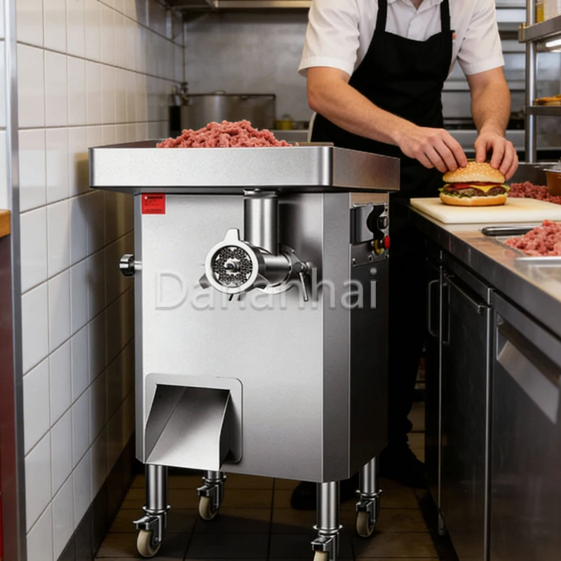 Commercial Meat Mincer Cutter Machine 500kg/h Output Stainless Steel Electric Meat Grinder For Butcher Shop Restaurant