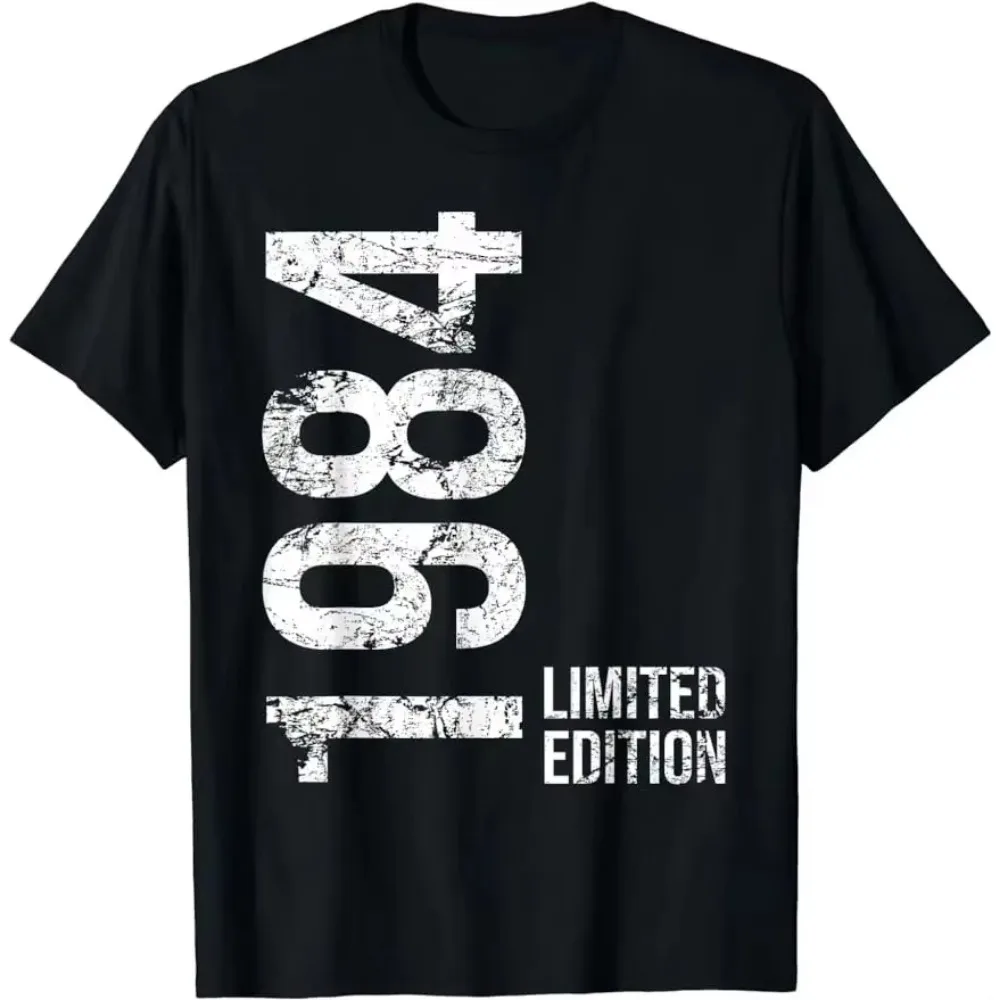 

2025 New Y2k Graphic Birthday Gift Short Sleeved 40 Years Old Born in 1984 Shirt 40th Birthday Summer Tee Retro Vintage 1984 Tee
