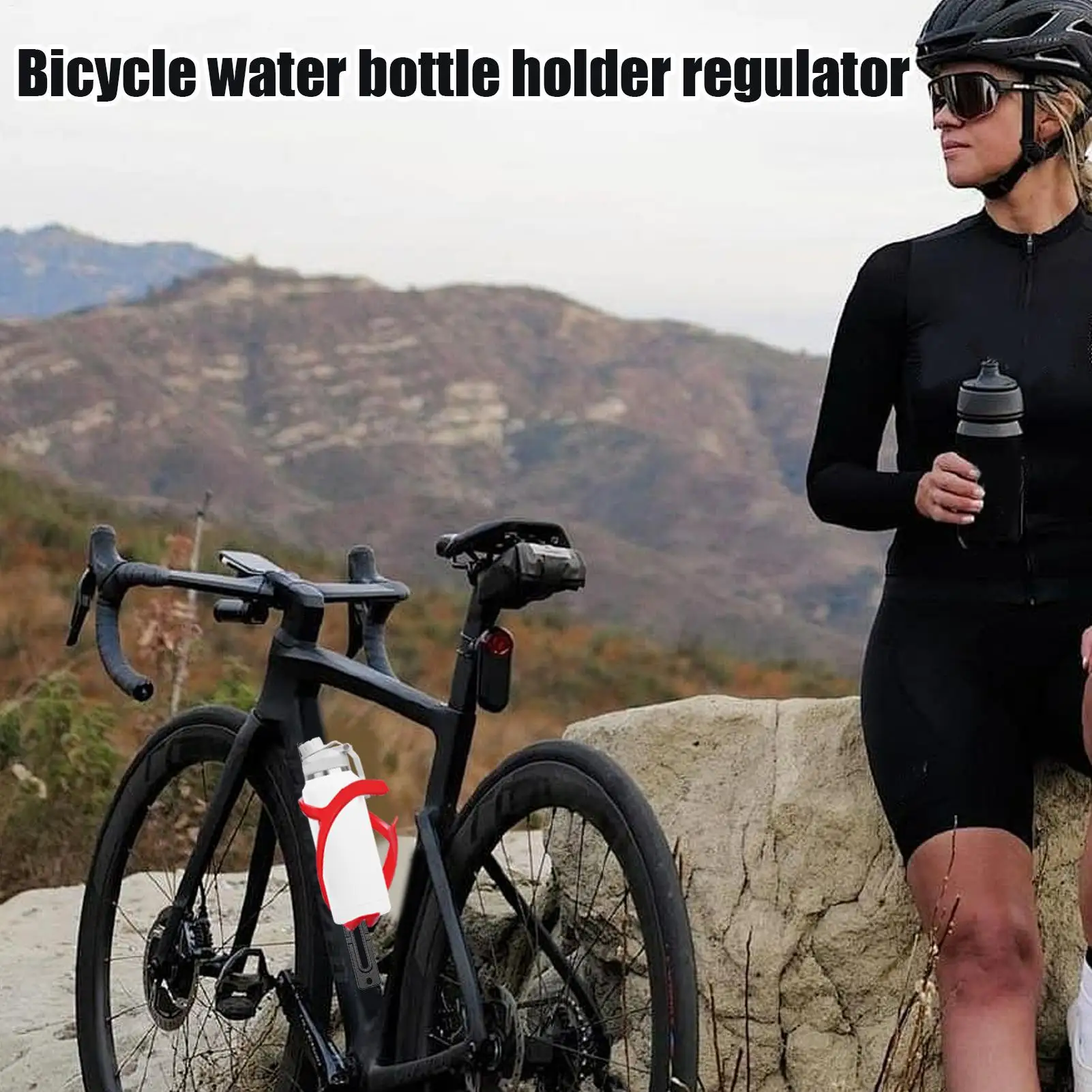 Adaptador de soporte para botella de bicicleta, extensor de montaje para botella de bicicleta, posicionador de abrazadera para matraz, para ejercicio urbano, torneo de montaña