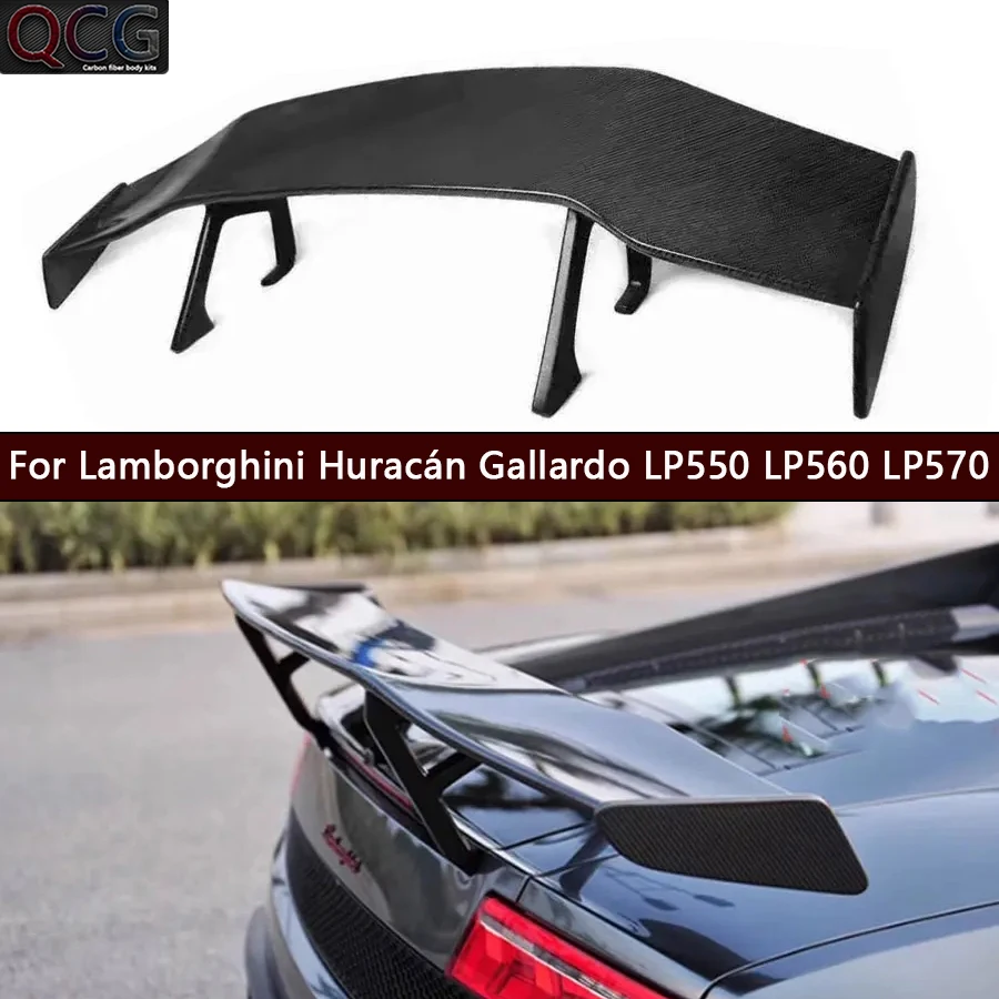 

For Lamborghini Huracán Gallardo LP550 LP560 LP570 550 560 Carbon Fiber Tail fins Rear Spoiler Car Wing Car Accessories body kit