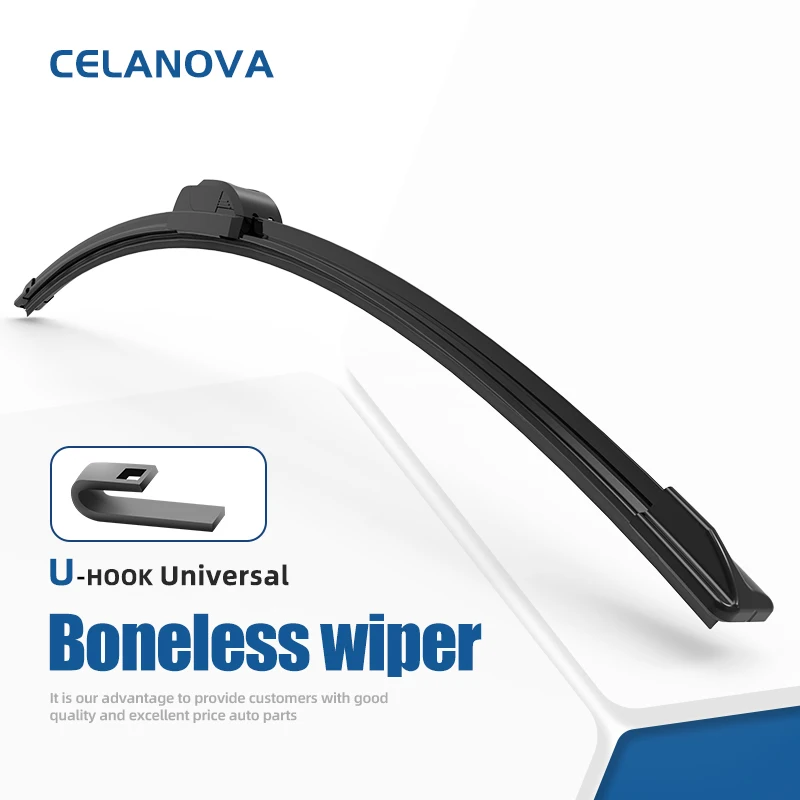 Universal Car Wiper Blade U-type Windscreen Windshield Hybrid Rubber Frameless Wipers 14\