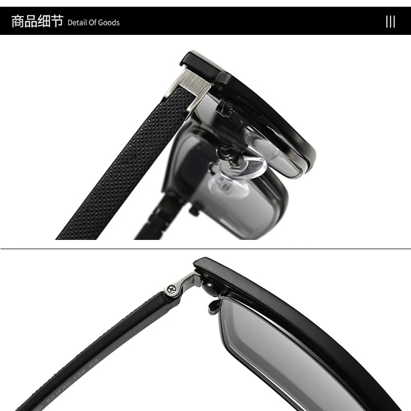 KUNKKA Metal 2 in 1 Magnet Clip on Prescription Glasses TR90 Frame Trend Polarized Sunglasses for Men Optical Glasses New 2308