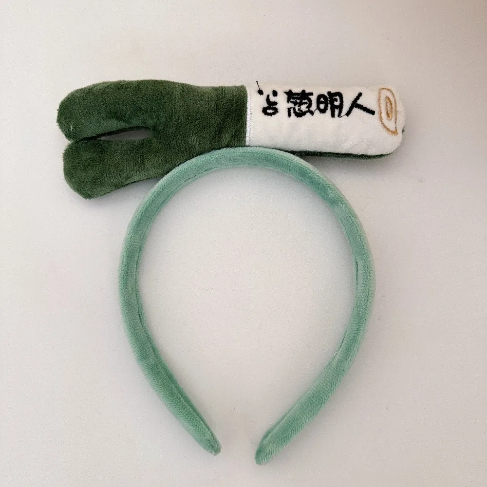 Elastic Wash Face Hairband PP Cotton Soft Vegetable Creative Hair Hoop 3D Pleated Scallion Fleece Hairband Women