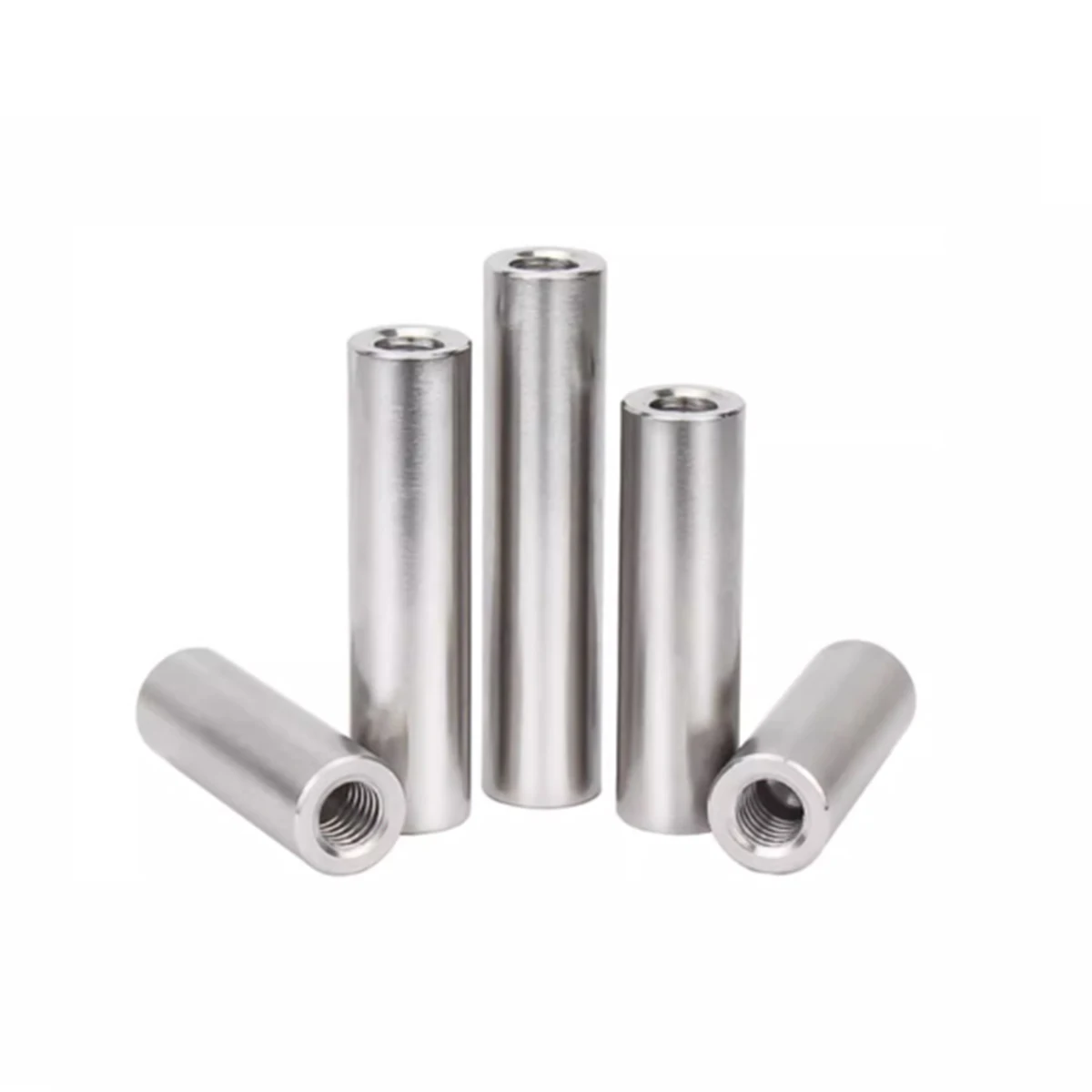 304 Stainless Steel Double Head Internal Thread Cylindrical Pin Support Column Connecting Rod M3M4M5