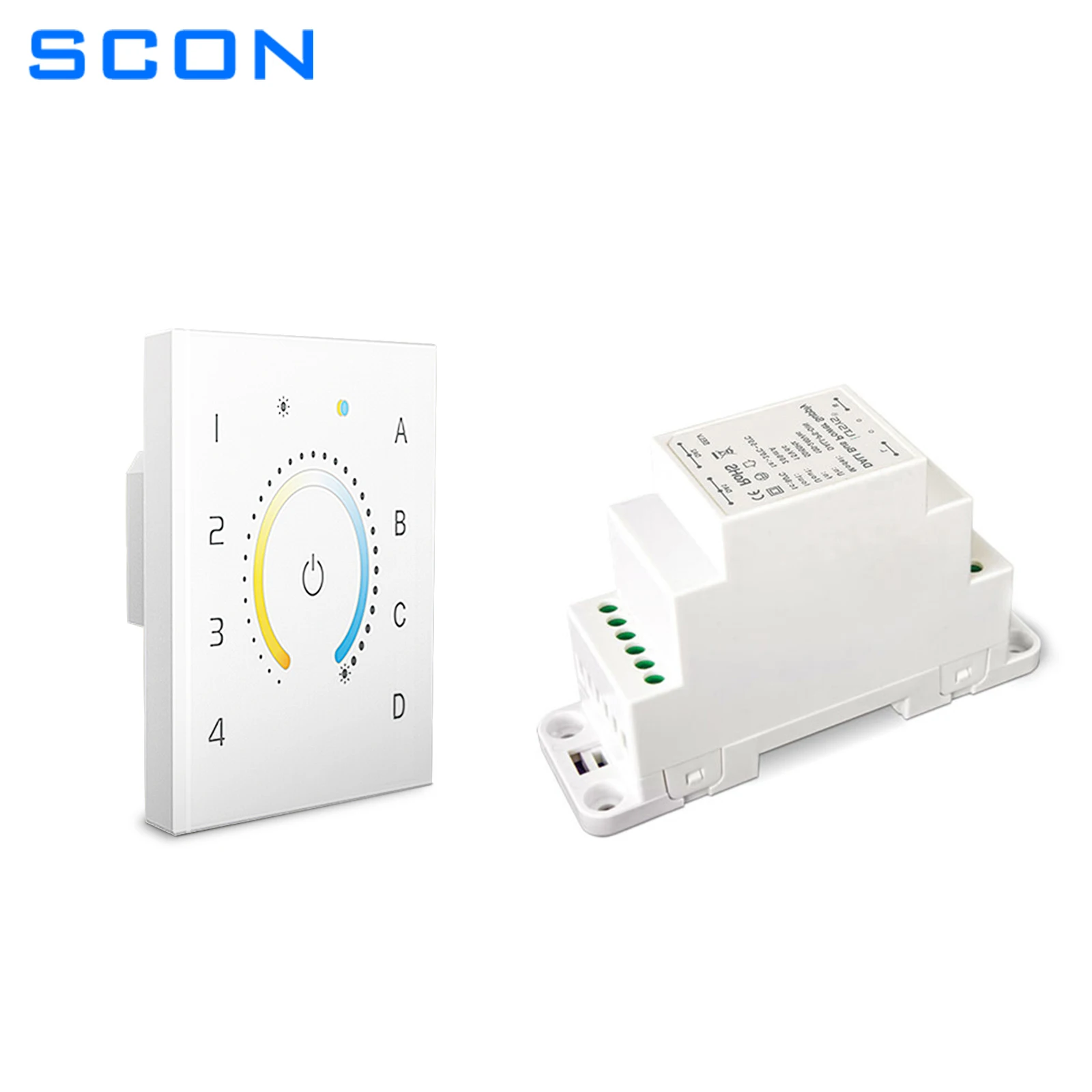 SCON Dali Master Controller Dimmer CCT RGB RGBW Led Lamp Use Wall Touch Panel Switch Control EDT1 EDT2  Bus Power Suppy