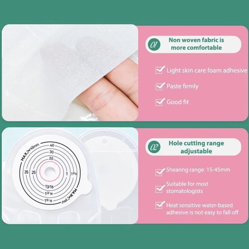 10Pcs One-piece Urostomy Bag Anti-backflow Design Transparent Urine Drainage Bag Reusable Cystostomy Bag