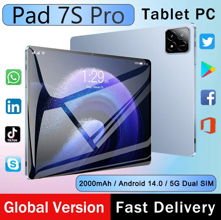 

2025 New Global Edition XioaMI Pad 7s Pro Tablet HD Dual SIM Dual Standby Bluetooth WiFi Excellent Performance Popular Tablet PC