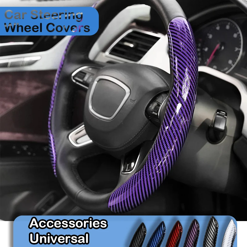 

Carbon Fiber Looking Car Steering Wheel Covers For Volkswagen VW Golf 8 MK8 id4 Skoda Octavia 4 A8 Seat Leon MK4 Cupra Formentor