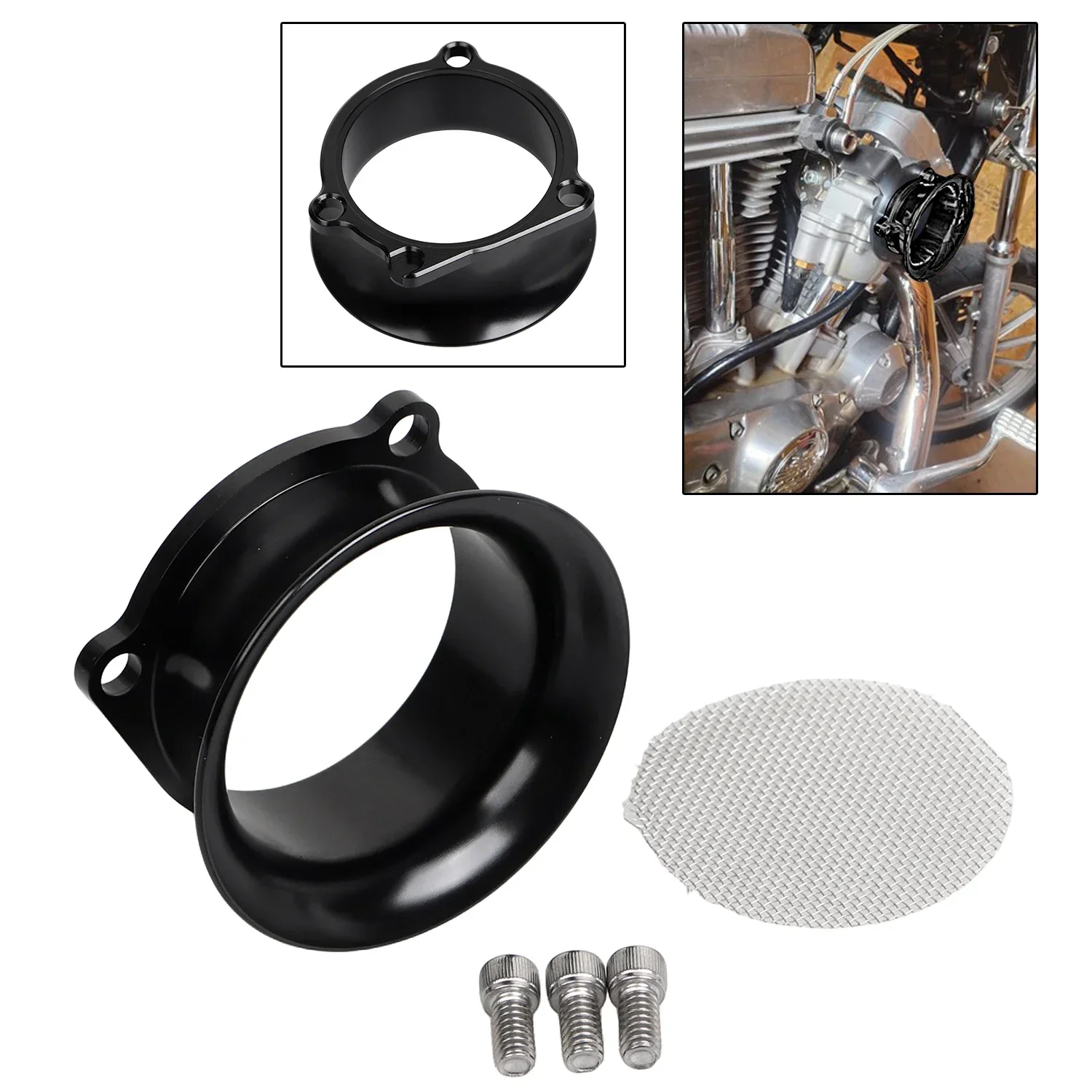 

Velocity Stack Short For Harley Sportster XL883 1200 Dyna Super Wide Glide Low Rider Softai Fat Boy FLSTF 1988-2006 CV Carb