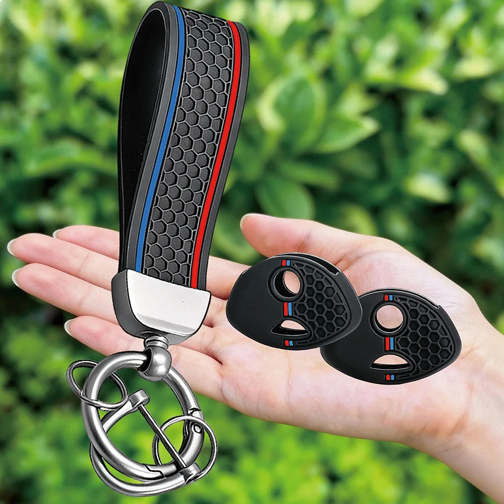 For BMW K1200R K1300R S1000RR F800GS F650GS Silicone Motorcycle Remote Key Fob Cover Shell