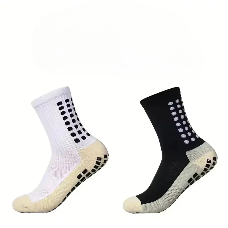 1 Paar rutschfeste Fußballsocken für Herren und Damen, Sportsocken, verdickt, atmungsaktiv, bequem, für Fußball, Basketball, Laufen, Grip-Socken