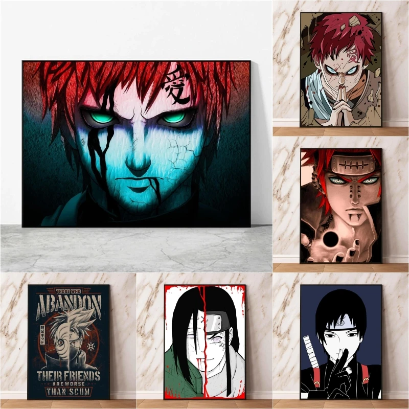 

Classic Naruto Poster Japanese Anime Naruto Gaara HD Decorative Painting Canvas Painting Living Room Home Wall Decoration