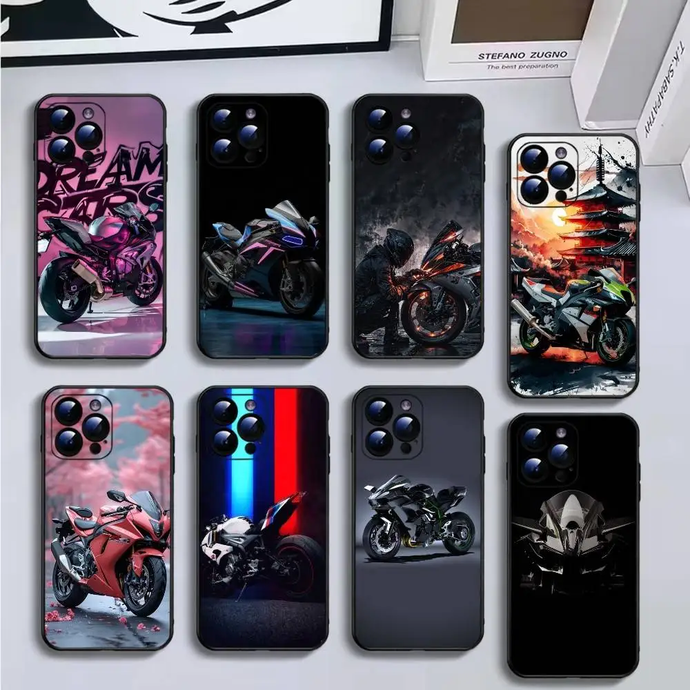 

Car Bike K Phone Case For iPhone17,16,15,14,13,12,11 Plus,Pro Max,Soft Black Cover