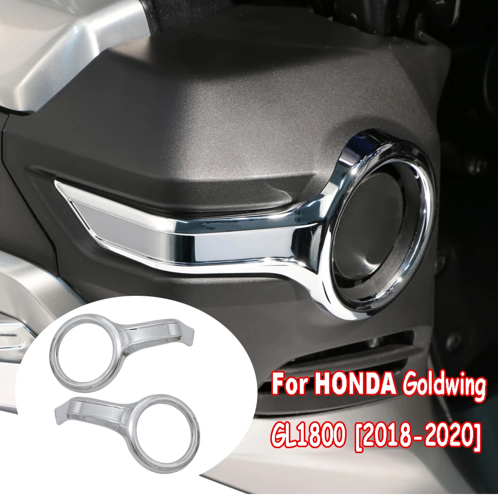 

Motorcycle Accessories Chrome Fog Light Trim Rings Case New For Honda Goldwing GL1800 GL 1800 2018-2020 Motorbike Parts