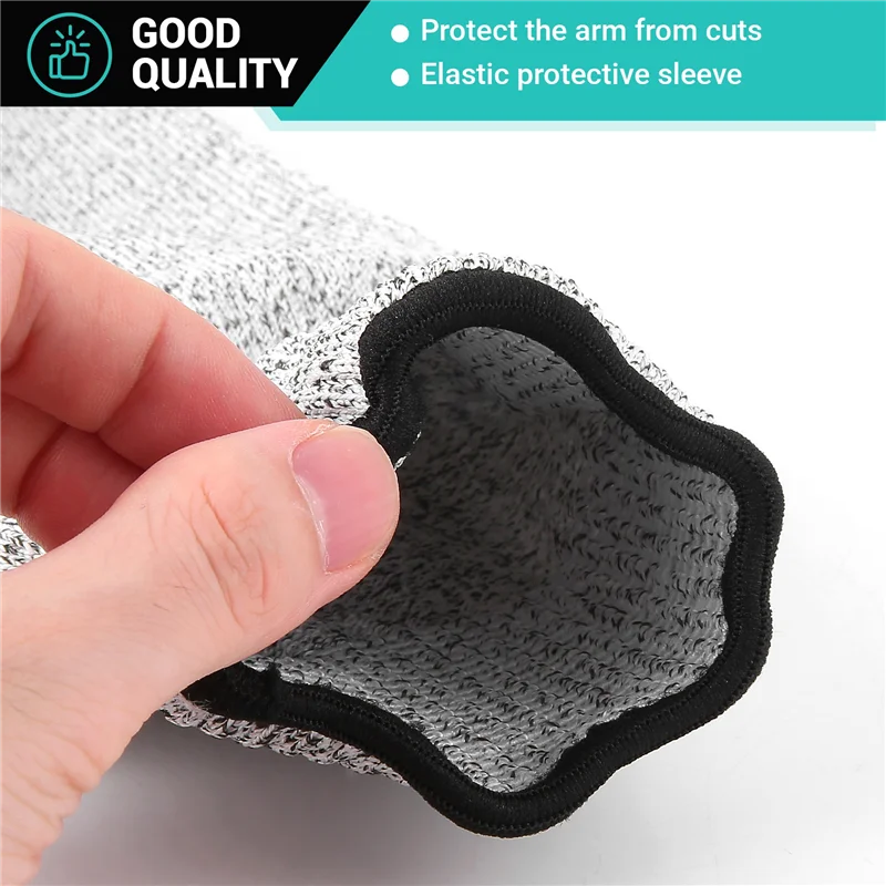 SQPP-4 زوج من الأكمام المقاومة للقطع والحرق، أكمام حماية للذراع، واقيات الساعد للبشرة الرقيقة والكدمات 45 سم
