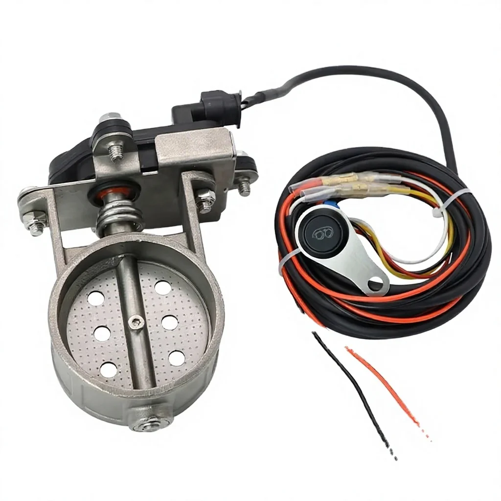 51 60 63 mm stainless steel valve exhaust pipe system for motorcycle locomotive sound electronic switch button control new box