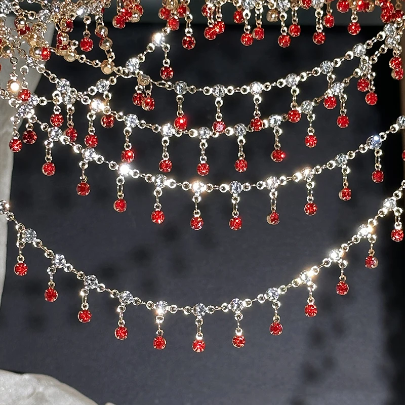 

10M Rhinestone Chain for Jewelry Making DIY Necklace Chain Women's Fashion Accessory Beaded Chain for Bracelet Earrings Craft