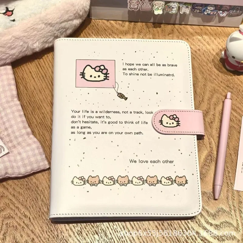 

Hello Kitty Card Album Cute Anime A5 Four Palace Grid Photo Loose Leaf Notebook Storage Desktop Ornaments Girl Gift Wholesale