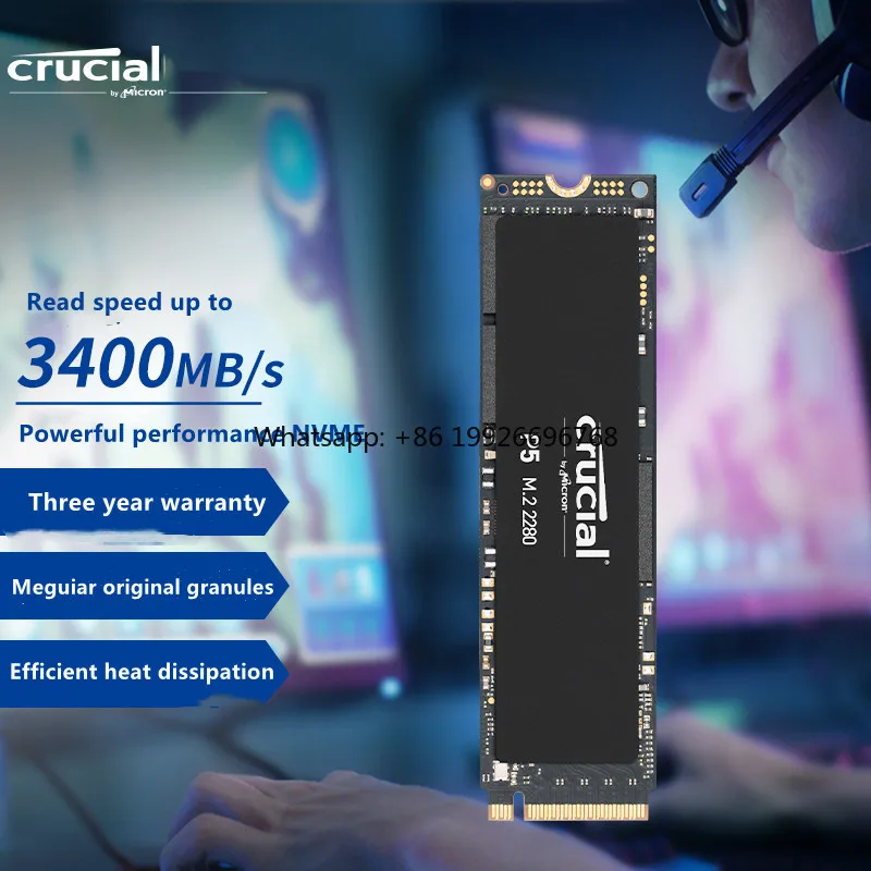 

Crucial Meguiar 2TB SSD M.2 Interface (nvme Protocol) P5plus Series PCIe Gen4 Game High-speed Performance Meguiar manufacturer