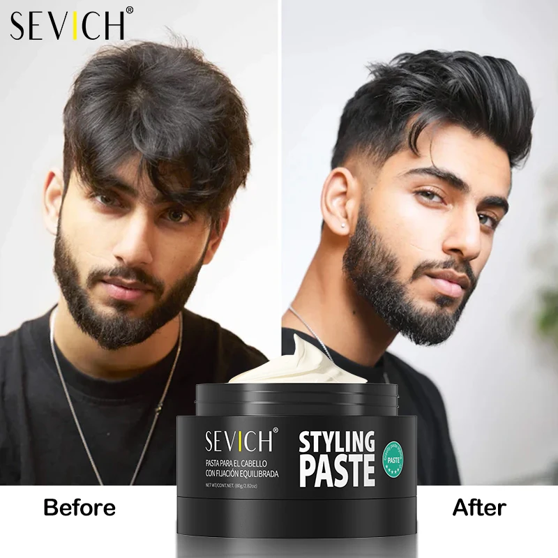 Sevich 80g Hair Wax Clay Long-Lasting Hair Cream For Men Hair Strong Hold Hair Styling Wax Stick Hold Low Shine Modeling Paste