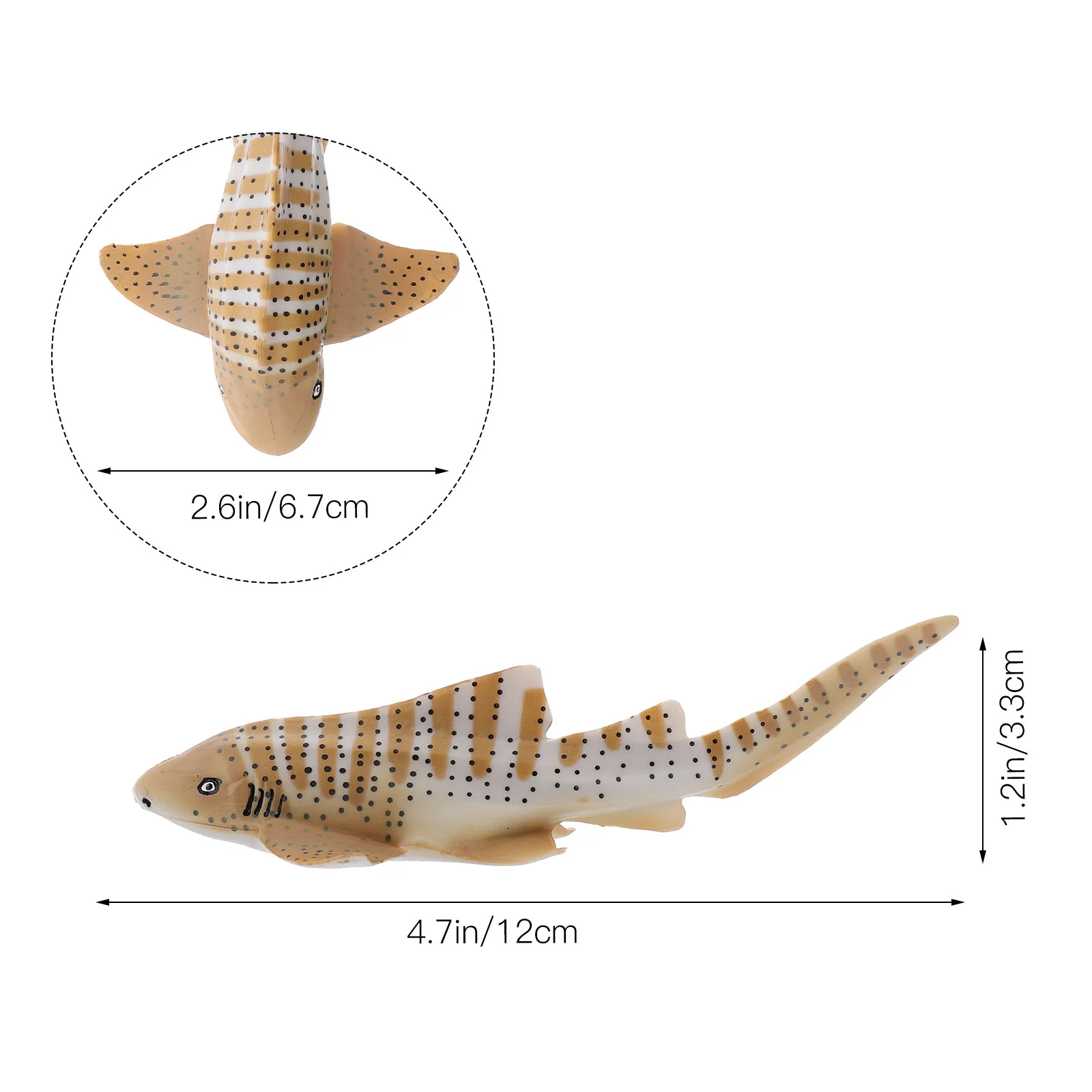 Marine Life Zebra Shark Model Toy Teaching Models Figurine Plaything Educational Animals Simulation Toys