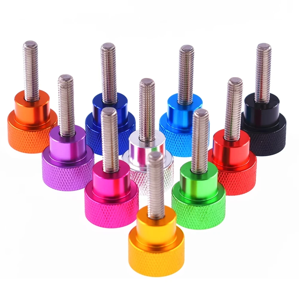 Weiyi Aluminium-Daumenschrauben 6 # -32 UNC-Gewinde, farbige Rändelköpfe, SUS304 Edelstahl-Handspannbolzen für Kamerastative – Detail 7