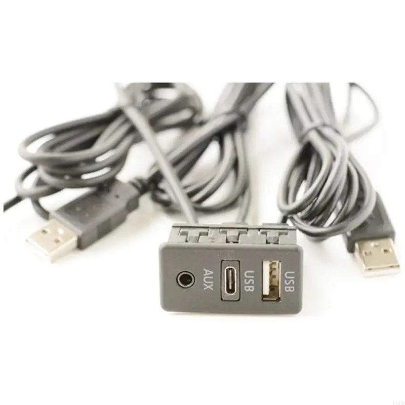 P9FD كابل لوحة تمديد لقارب السيارة مع واجهة USB من النوع C Aux